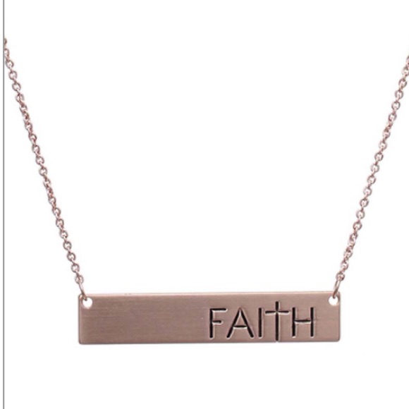 - - Faith Bar Necklace